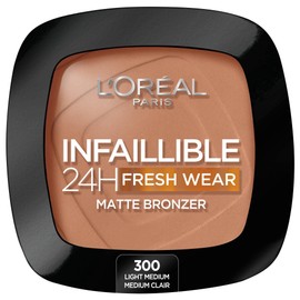 L'Oréal Paris Long Lasting and Opaque Bronzer, For a Natural and Matte Tan, Infaillible 24h Fresh Wear Soft Mat, Colour: 350 Medium, Pack of 1