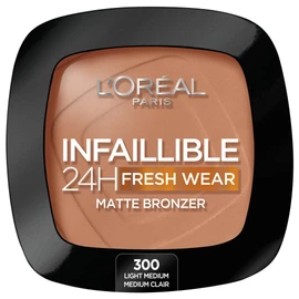 L'Oréal Paris Long Lasting and Opaque Bronzer, For a Natural and Matte Tan, Infaillible 24h Fresh Wear Soft Mat, Colour: 350 Medium, Pack of 1