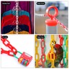 PATIKIL Plastic Chain Links, 10 Feet Safety Chains, Black Plastic