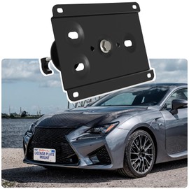 Anti-Theft License Plate Holder Compatible with Lexus 2015-up RC, Front Grille License Plate Bracket Mounting Kit, No Drill Bumper Frame