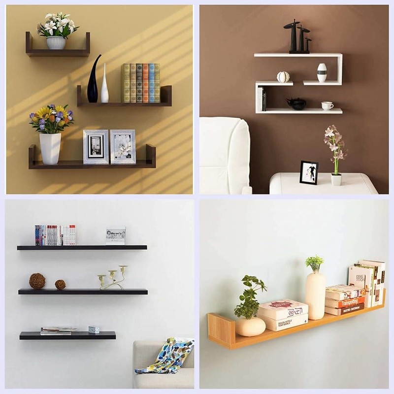 Floating Shelf Brackets - 12 Pack Heavy Duty Invisible Wooden