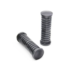BISOMO 2 x Black Foot Peg Rubber Foot Pegs Foot Pegs - Long Ribbed - Compatible with Simson S50, S51, S70, S53, S83, SR4-2, SR4-3 and SR4-4