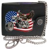 Biker Motorcycle Chopper American USA Flag Flying Bald Eagle Motor