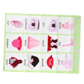 OHPHCALL Preschool English Learning Wall Poster Interactive Educational Toy for Boys and Girls Lightweight Safe Material Fun Recognition of Colors Words for Early Childhood Education