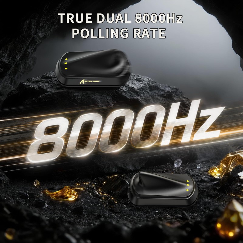 ATTACK SHARK X11 Ultra 8K Carbon Fiber Wireless Gaming Mouse,Nordic