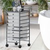 Simple Houseware Utility Cart with 8 Drawers Rolling Storage Art