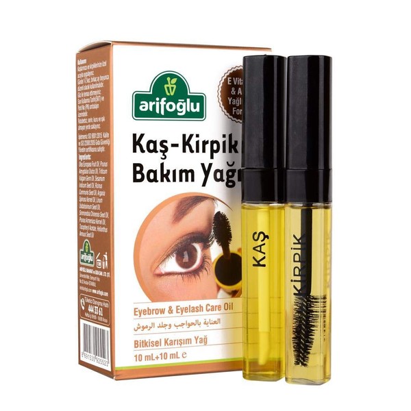 Arifoglu Eyebrow and Eyelash Care Oil 10ml + 10ml, Cold