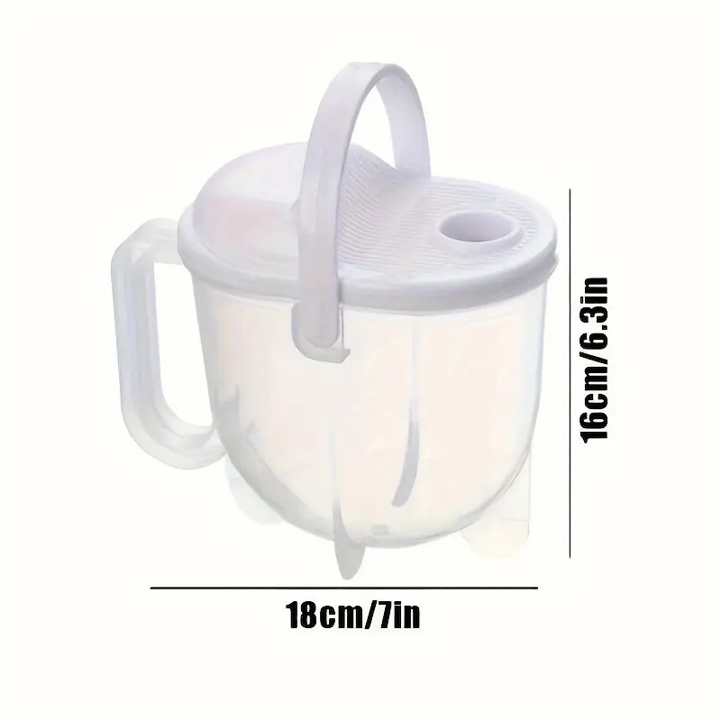 Automatic Rice Washing Strainer with Lid, Hands-Free Kitchen Colander for