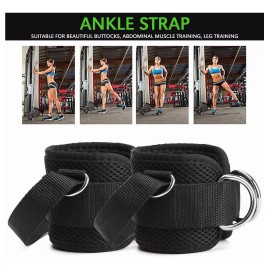 Mack222 Par Grilletes Para Tobillo Con Talonera Gym Abductor Gluteo