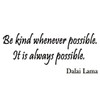 VWAQ Be Kind Whenever Possible It is Always Possible Dalai