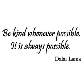 VWAQ Be Kind Whenever Possible It is Always Possible Dalai Lama Wall Decals Buddha Quotes Buddhism