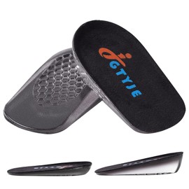 JGTYJE Heel Lift for Achilles Tendonitis, Heel Pain and Leg Length Discrepancy, Heel Cups for Heel Pain, Shoe Inserts Lifts for Height
