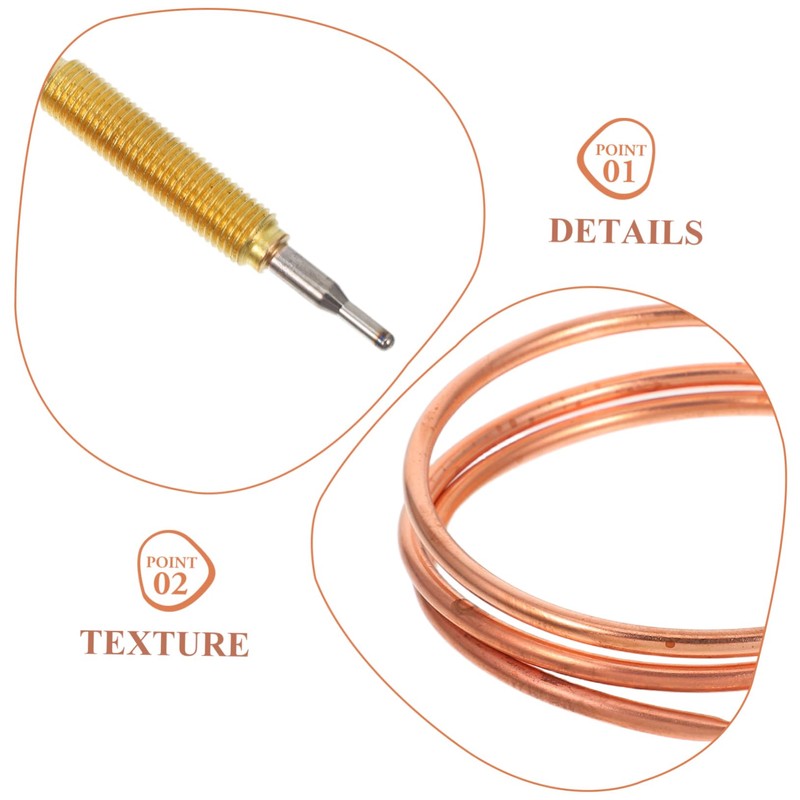 Mipcase Replacement Thermocouple Sensor for Fireplace Thermocouple with Overheat Protection