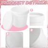 4 Pack White Plastic Pail Plastic Bucket with Lid, 1L