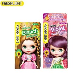 FRESHLIGHT Milky Type Self Two-Tone Dyeing Set (Bleach + Hair Color), Type:Natural Bleach + Champagne Pink