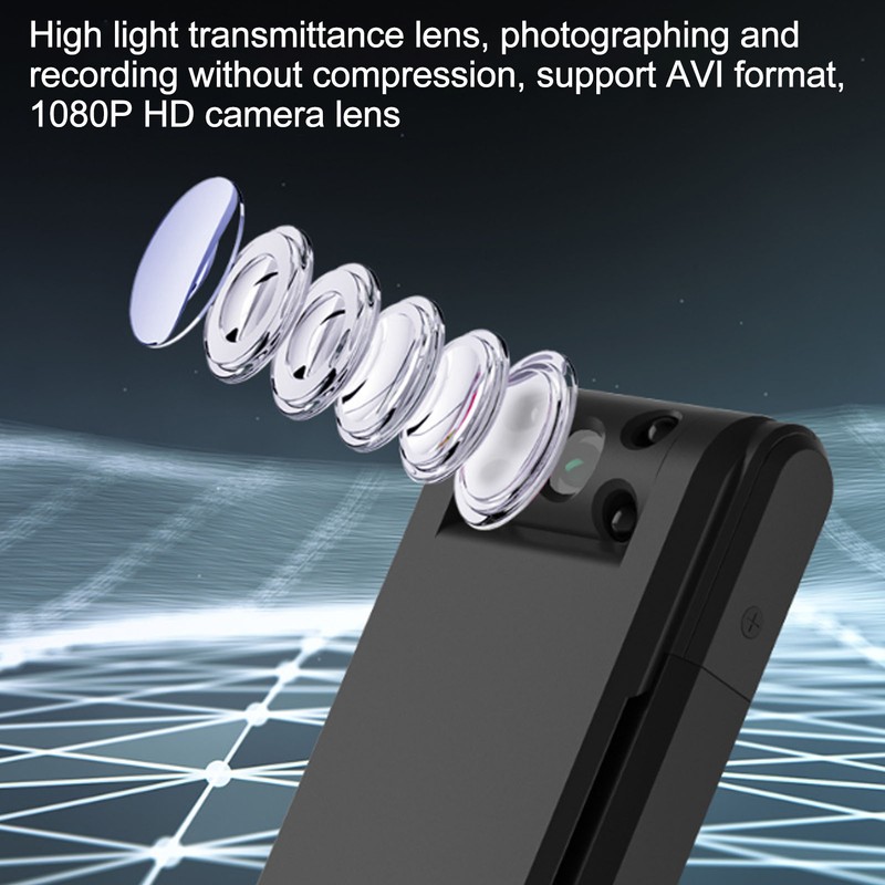 Digital Recorder Metal 1050mah 1080P HD 180 Degree Infrared Rotatable