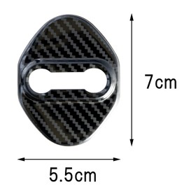 Mukashima Auto Products T-M13 Door Striker Cover, Universal Type, Carbon, Stainless Steel