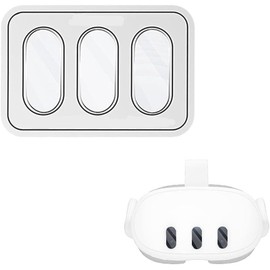 White Camera Lens Protector Set for Meta Quest 3, for Meta Quest3 Head Unit Host Tempered Film, HD Translucent Tempered Glass Protective Film VR Accessories Standalone Hardware