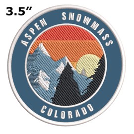 Aspen Snowmass, Colorado Ski Restort Mountain Embroidered Premium Patch DIY Iron-on or Sew-on Decorative Badge Emblem Vacation Souvenir Travel Gear Clothes Appliques