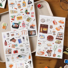 Lemsoda Stickers Beautiful Decorative Planner Stickers Set of 6 Washi Stickers