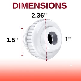 Swimables 1.5 Inch MIP Threaded Directional Fitting Hydrostream Pool Jet Nozzles | Compatible With Hayward Pool Return Jet SP1419E & Pool Jet Eyeball Replacement | 1" Eyeball Fitting