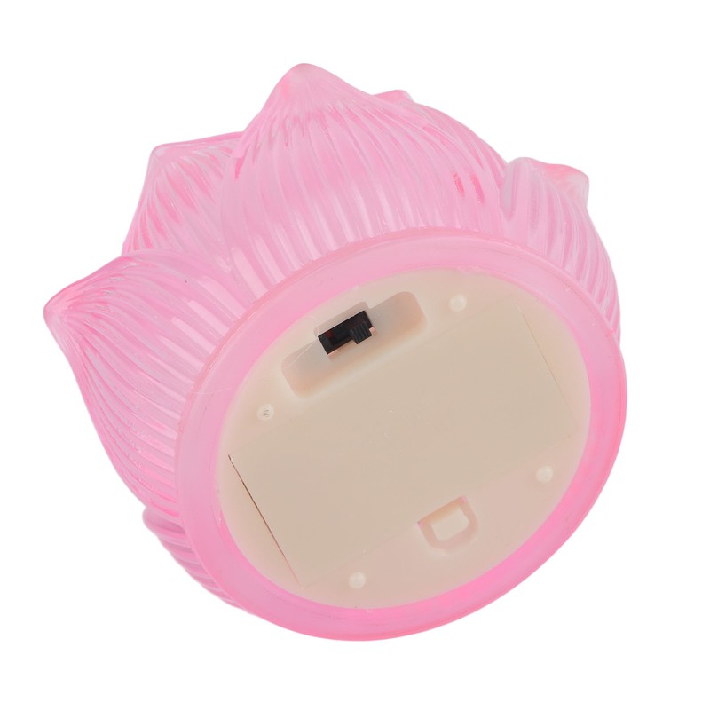 LED Flower Lamp Imitation Glass Yellow Light Electronic Candle Lotus