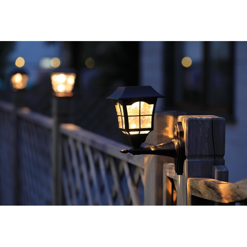 pathscapes W58342 4pk Black Solar Wall Light