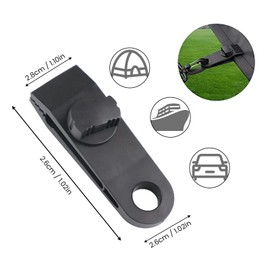 COCOMAX 12 Pcs Tarpaulin Clips, Camping Clips, Crocodile Mouth Tent Clips, Tarpaulin Clips and Clamps, Pool Cover Clips for Tents Tarp Caravan Garden Shade Cloth Boat Cover, Black