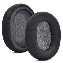 Arctis 7 Ear Pads Replacement Ear Cushions Mesh Fabric Earmuffs Compatible with SteelSeries Arctis 3 Arctis 5 Arctis 7 Arctis 9 Arctis PRO Headphones Soft Memory Foam Earpads Ear Cups (Black)