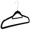The Hanger Store 10 Black Non-slip Flocked Velvet Space Saving