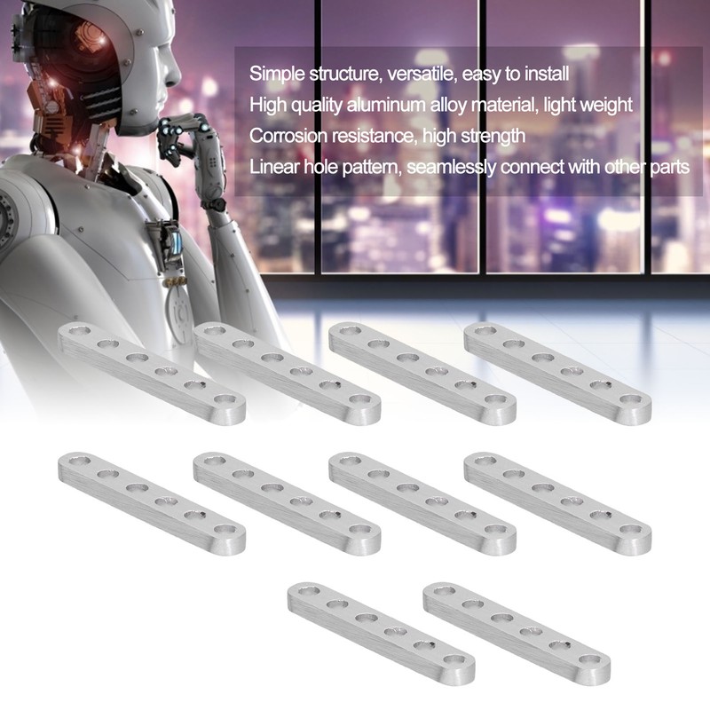 10pcs Flat Straight Braces Fixing Aluminum 4 X 8mm Connect