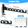 MBAIYO 3 Pack Black Wall Mount Coat Hanger Holder, Retractable