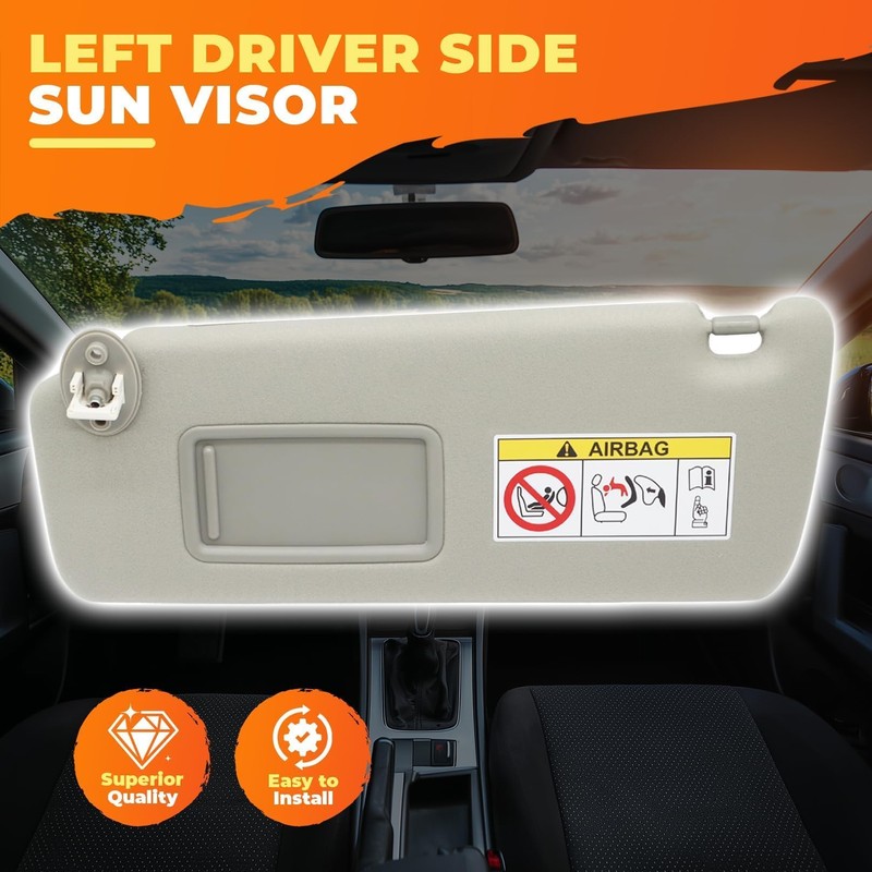 Aspaton Gray Sun Visor Left Driver Side Compatible with GX460