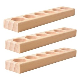 WishesMar WishesMar 3 Stck 6 Slots ?therisches ?l Halter Regal aus Holz - Bietet Platz fr 5-15 ml ?therisches ?l-Flaschen - Aufbewahrungs St?nder Gestell Organisator fr ?therische ?le und Duft?le