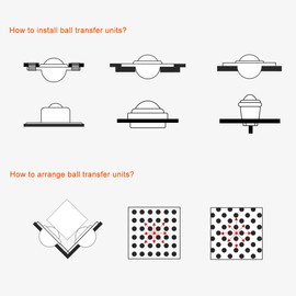 sourcing map Ball Roller Bearing Unit 18 mm 44 lbs Nylon Bolt Attachment for Transmission 6 Transmission Pack