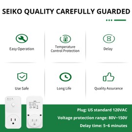 Outlet Protector, Voltage Protector Power Protector Outlet Adjustable Voltage Regulator Refrigerator Protector for Home, Office, Single Outlet 120V 1800W