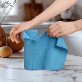 20x20cm Roll Microfiber Wipes Reusable Dry Wet Use Soft Touch Kitchen Towelspackaging: 20 Pieces, color: Blue, Care instructions: Hand Wash Only
