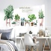ZARROUEA Plant Wall Sticker Flower Green Leaves Green Potted Plant