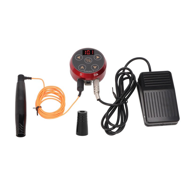 Tattoo Machine Pen Kit Double Output Power Supply Foot Pedal