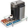DecoBrothers Crystal Tempered Glass Vertuo Pod Holder Drawer, 28 Large