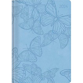 Ladytimer Deluxe Sky 2024 Pocket Calendar A6 (10.7 x 15.2 cm) Tucson Cover with Embossed Motif Weekly 128 Pages Alpha Edition