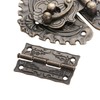 Mgoodoo Antique Embossing Hasp Latch Lock, 2 Pieces Hinge +