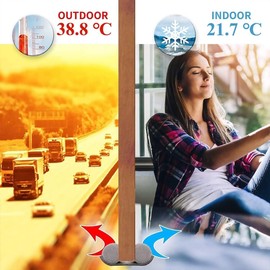 Draught Excluder 37 Inch Door Seal Draught Excluder with Double Seal Draught Excluder for Door Noise, Windproof and Plug for Door (White 03)