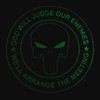 ALL BLACK GOD WILL JUDGE OUR ENEMIES Glow Dark Punisher