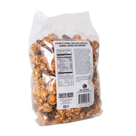Lehman's Caramel Popcorn Snack Mix, Crunchy Popped Corn Treat with Milk Chocolate, Christmas Crunch Flavor, 1 lb bag