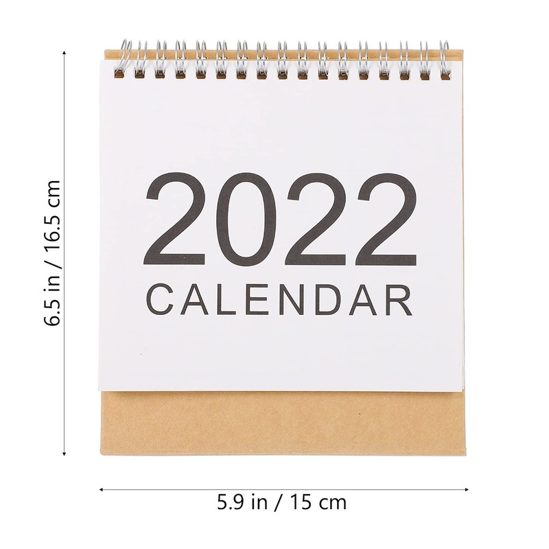 Operitacx 2022 Simple Desk Calendar Minimalist Tabletop Agenda Organizer for