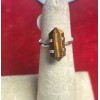 Natures Creations Stackable Tiger Eye crystal point sterling silver ring