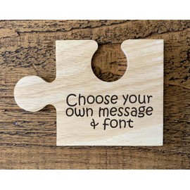 Jigsaw Wooden Coaster Piece, Thank You Gift for Teacher, Coach, Tutor, Teaching assistant, Valentine Gift, Gift for him/her, Anniversary