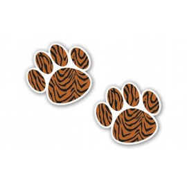 AK Wall Art Tiger Paw Prints Cute Vinyl Sticker - Select Size