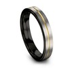 Midnight Rose Collection Tungsten Wedding Band Ring 4mm for Men